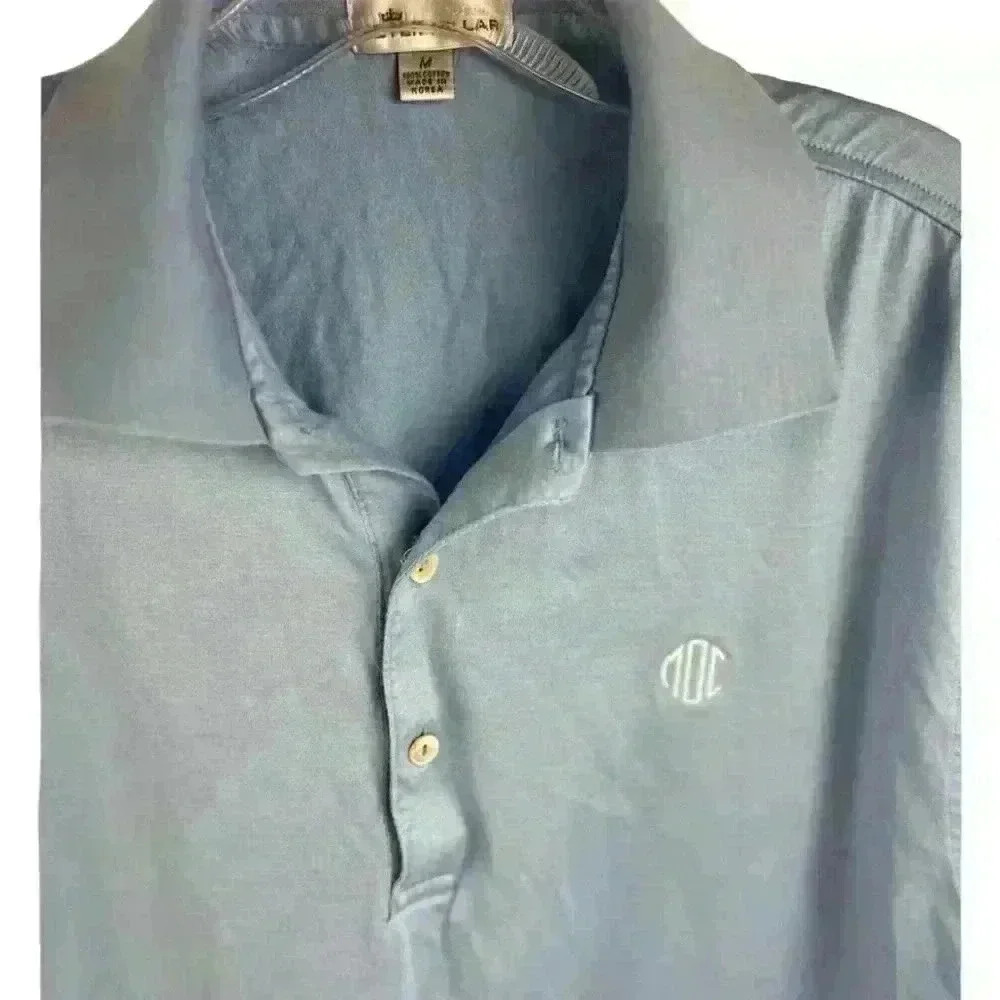 Peter Millar Men's Blue Polo Shirt Size M Short Sleeve Classic Collar Golf‎ - Picture 4 of 7